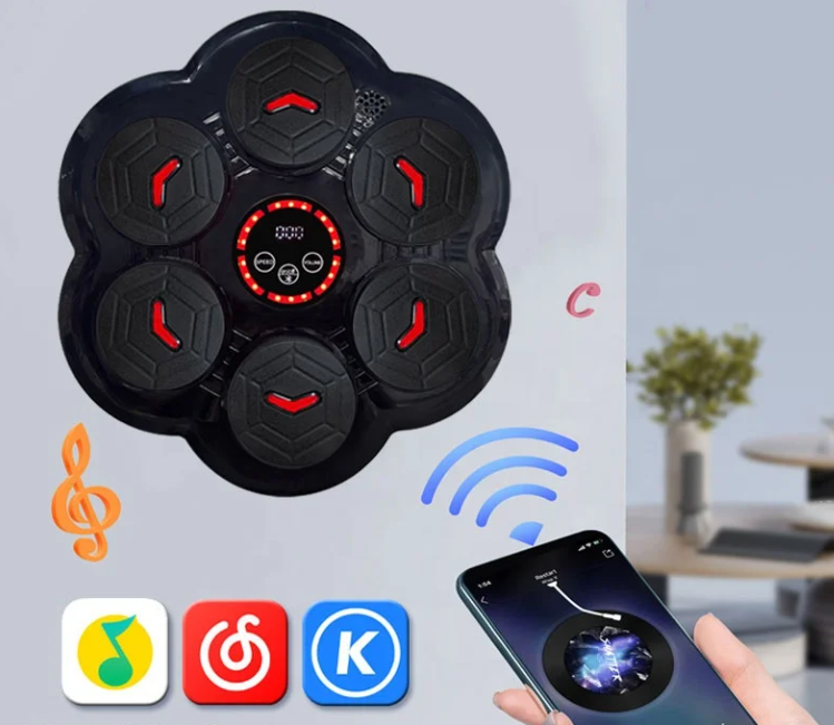 Maquina De Boxeo Inteligente Musical Con Guantes Y Bluetooth