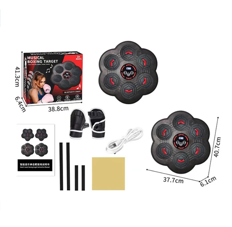 Maquina De Boxeo Inteligente Musical Con Guantes Y Bluetooth