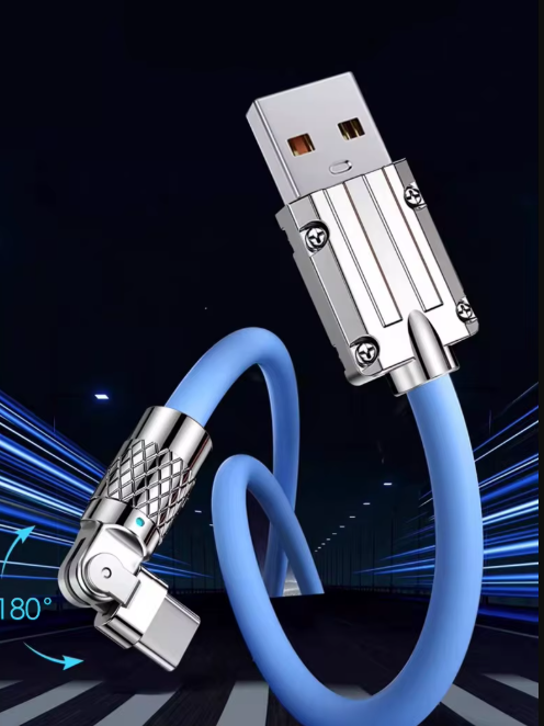 Cable de Carga Hyper 180° USB a IPhone y Tipo C Lightning