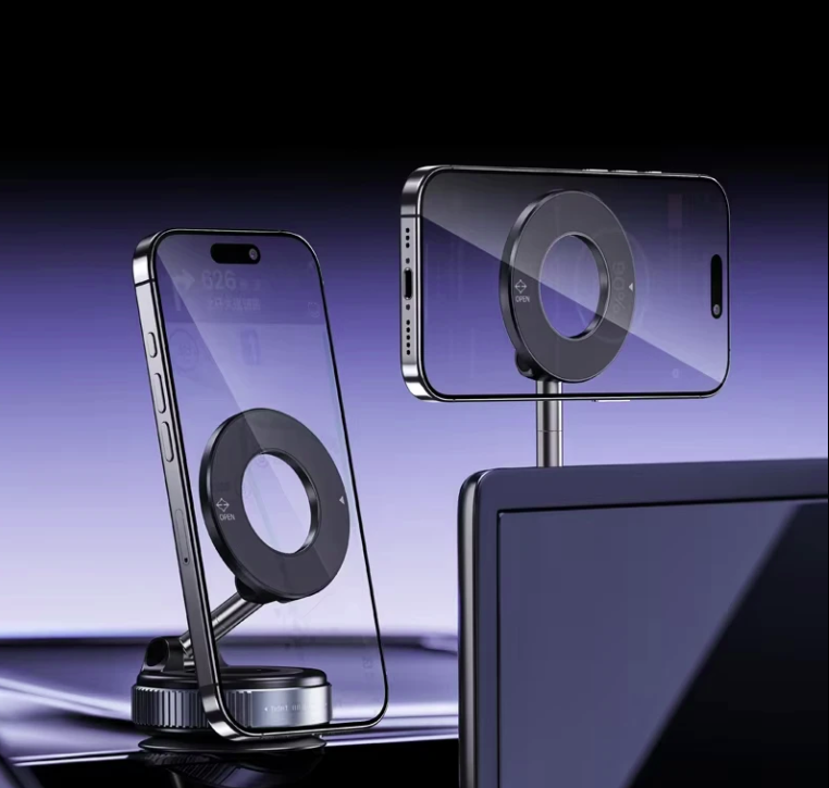 🔒 Soporte Magnético Premium 360° para Celular – Fijación Segura sin Adhesivos